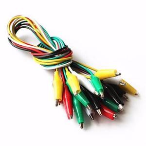 Cables Cocodrilos X 10 Unidades Varios Colores 30cm(largo)
