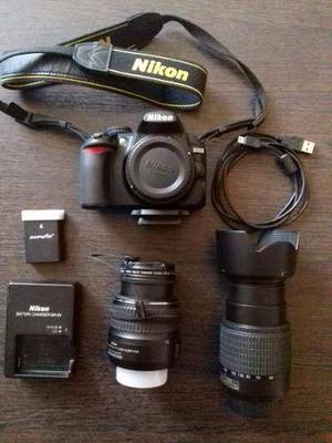 Nikon D Con Lentes  Y  Y Dos Baterias