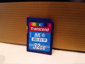 Tarjeta de memoria SD wi-fi Transcend 32 gb clase 10