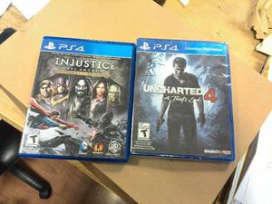 Uncharted 4 y Injustice ps4 nuevos!