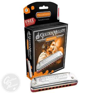 Armonica Hohner Golden Melody Profesional Estuche Lecciones