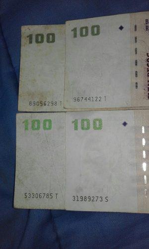 Billetes De 100 Impreso En Brasil X 4 Unid.