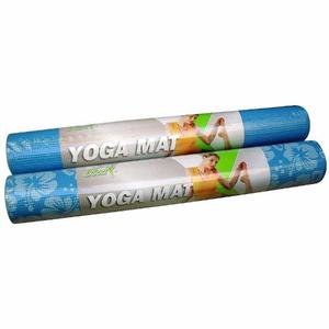 Colchoneta Mat Yoga Proyec 6 Mm Estampada Flores Pilates Pvc