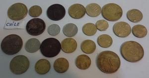 MONEDAS DE CHILE X 26 UNIDADES