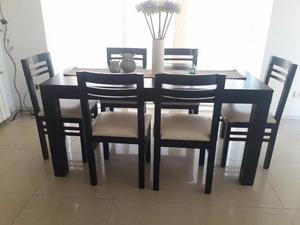 VENDO MESA CON 6 SILLAS