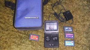 Game Boy Adance Sp Con Estuche, Cargador Y Juegos - Zq