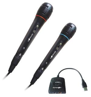 Set De 2 Microfonos Karaoke Con Cable Ps3 Ps4 Xbox 360 Pc