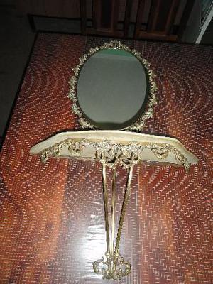 drossier base y marco de espejo en bronce