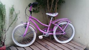 Bicicleta De Paseo Rosa Rodado 20 Lista Para Usar!