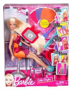Muñeca Barbie: Peluquera Peinados De Color De Mattel