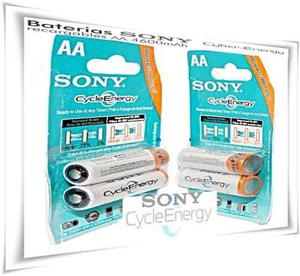 Pilas Recargables Sony Aa 1.2 V  Mah Pack X 2 Unid. Cap.