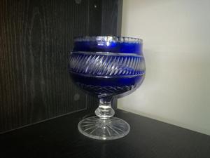 Copon Cristal Azul Bohemia Grande 20 cm