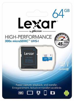 Memoria Lexar Micro Sd Microsd 64gb Ultra 45 Mb/s Clase 10