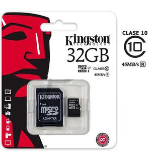 Memoria Micro Sd 32gb Kingston Orig. Clase 10 Envio Gratis