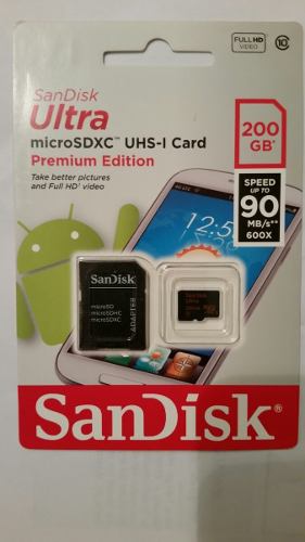 Memoria Micro Sd Sandisk 200gb 90mbxs Full Hd S7 S8 Lg Table