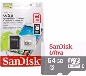 Memoria Sandisk Micro Sd Microsd 64gb Ultra 48 Mb/s Clase 10