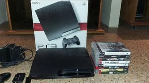 Ps3 + 8 Juegos Originales + 3 Yoistick + La Caja Original