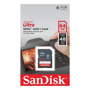 Sandisk Ultra Sdxc 64 Gb - 48 Mb/s. Clase 10 - Originales