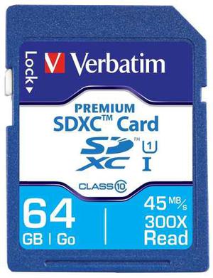 Verbatim Tarjeta Memoria Premium Sdxc De 64gb Uhs-i Clase 10