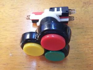 Pulsador Botón Triple C/micros Comun (pack X 4 Unidades)
