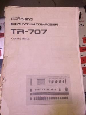 Roland Tr-707 Manual Original Vintage Japan Drum Machine