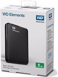 Disco Portable "WD Elements" 1 TB ( GB) USB 3.0