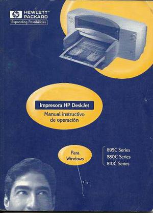 Manual Instructivo De Operación Impresora - Hp Deskjet