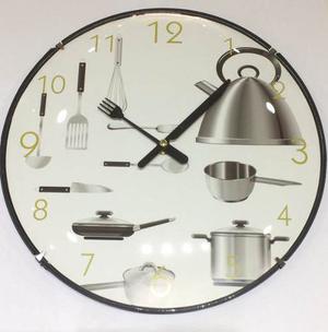 Reloj De Pared De Cocina 30cm Varios Diseños Cocina Deco