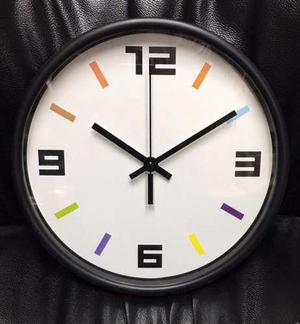 Reloj Pared Moderno De Colores P/todos Los Ambientes 27cm