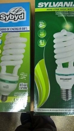 lamparas de bajo consumo 65w luz dia e27