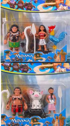 Moana 6 Personajes Pvc Precio X Todos Doble Set