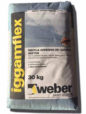 Pegamento Iggamflex Para Porcelanato X 30kg Weber