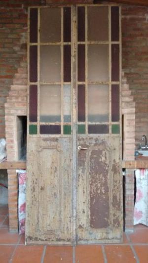 REMATE!! Puertas antiguas en hierro y vidrio, rusticas !!!
