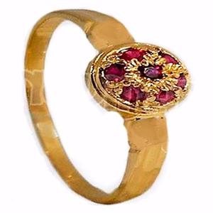 Anillos Mujer Oro 18k Sello Frutiila Piedra Cubics + Envio