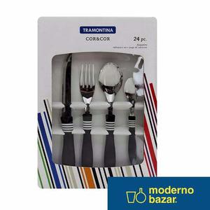 Cubiertos Tramontina Cor & Cor Set X 24 Modernobazar