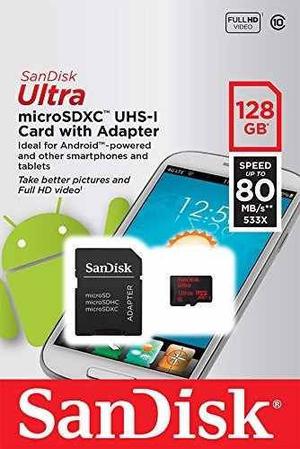 Micro Sd 128 Gb Sandisk Ultra Sdxc. Clase 10 - Rosario