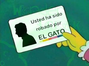 Tarjeta Macri Gato Simpson