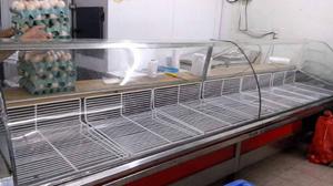 Heladera batea de 4 metros y vidrio curvo