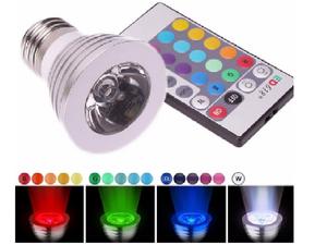 Lámpara Led 16 colores, con control remoto, 4 efectos.