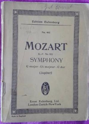 Partitura Mozart Sinfonia Jupiter En Do Mayor