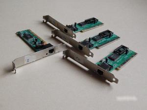Placas de red PCI RJ45 a $ 80 cada una