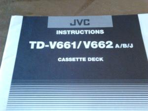 CASSETTERA JVC TD-V661/V662 MANUAL DE INSTRUCCIONES
