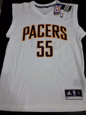 Camiseta adidas Roy Hibbert Indiana Pacers Blanca Talle S