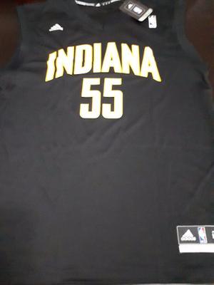 Camiseta adidas Roy Hibbert Indiana Pacers Negra Talle M