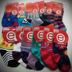 Medias Elemento Niños Originales X 12 Varios Talles