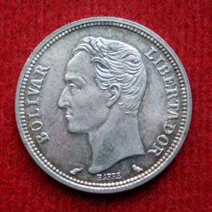 un bolivar  plata ley 835 venezuela de 5 grs