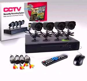 KIT DE DVR Y 4 CAMARAS Sin Disco