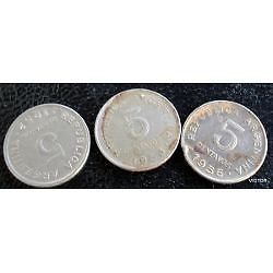 5 CENTAVOS  SE VENDE EL LOTE 3 MONEDAS