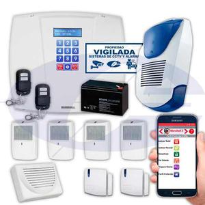 Kit Alarma Casa Inalambrica Marshall 2 Gsm Cel Domiciliaria