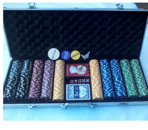 Juego De Poker Con 500 fichas, Maletin Y 2 Mazos De Cartas